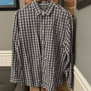Eddie Bauer Classic Fit Plaid Long Sleeve Button Down Shirt Size Large